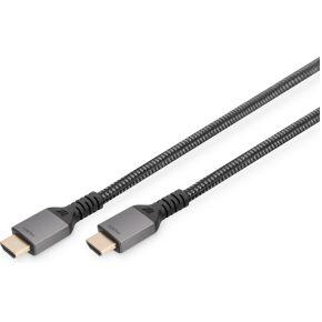 Digitus DB-330200-010-S HDMI-kabel HDMI Aansluitkabel HDMI-A-stekker 1 m Zwart 8K UHD, Aluminium-stekker, Audio Return Channel (ARC), Afgeschermd (dubbel),