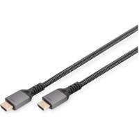 Digitus DB-330200-010-S HDMI-kabel HDMI Aansluitkabel HDMI-A-stekker 1 m Zwart 8K UHD, Aluminium-stekker, Audio Return Channel (ARC), Afgeschermd (dubbel), - thumbnail