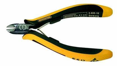 Bernstein Tools for Electronics EUROline-Conductive 3-665-15 ESD Zijkniptang Met facet 120 mm