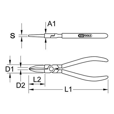 KS Tools 5001034 Precisie-borgveertang