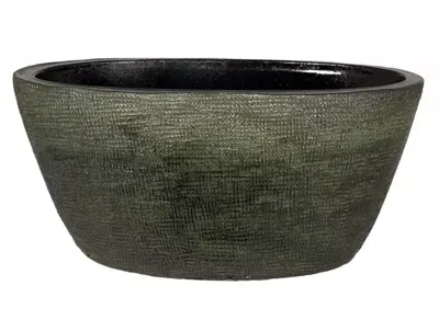 HS Potterie Tokio bloempot keramiek 33x16x26cm groen