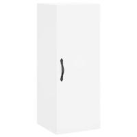 Hoge kast 34,5x34x180 cm bewerkt hout wit - thumbnail