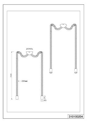 Trio HanglampCord touwlamp 2-lichts brons - 310100204