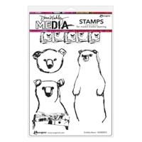 Ranger Ink Ranger • dina wakley media cling stamps scribbly bears 4pcs - thumbnail