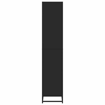 Boekenkast 60x35x170,5 cm bewerkt hout zwart