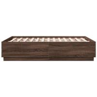 Bedframe met LED-verlichting bruin eikenkleurig 120x190 cm - thumbnail
