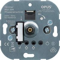 Opus gloeilampen draaidimmer met druk-wisselschakelaar en steekklemmen 60-800W - thumbnail