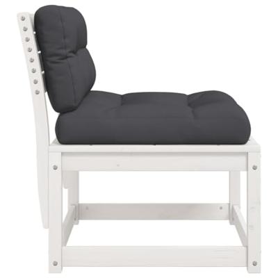 Tuinbank met kussens massief grenenhout wit Tuinbank met kussens massief grenenhout wit