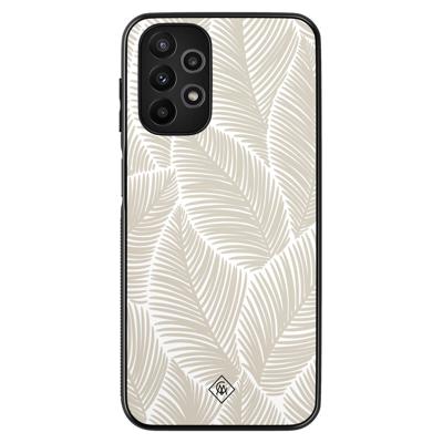 Samsung Galaxy A13 4G hoesje - Palmy leaves beige Samsung Galaxy A13 4G hoesje - Palmy leaves beige