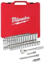 Milwaukee Ratel + doppen set 3/8 Drive 56 pct ratel + dopsleutelset SAE + Metric - 4932464946 - thumbnail