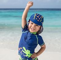 Playshoes zwemcap Krokodil Blauw-53 cm - thumbnail