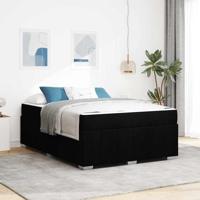 Bedframe met matras Zwart 140 x 200 cm Stof - thumbnail