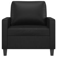Fauteuil 60 cm kunstleer zwart - thumbnail