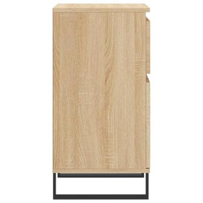 Dressoirs 2 st 40x35x70 cm bewerkt hout sonoma eikenkleurig