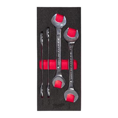 Milwaukee TOOLGUARD™ Foam inlay steeksleutelset 4-delig - 4932493630 Milwaukee TOOLGUARD™ Foam inlay steeksleutelset 4-delig - 4932493630