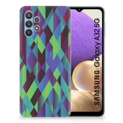 Samsung Galaxy A32 5G | TPU Hoesje | Abstract Green Blue