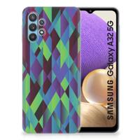 Samsung Galaxy A32 5G | TPU Hoesje | Abstract Green Blue - thumbnail
