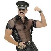 Net T-shirt zwart man - thumbnail