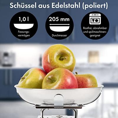 Profi Cook PC-KW 1247 Keukenweegschaal Analoog Met schaalverdeling Weegbereik (max.): 5 kg RVS