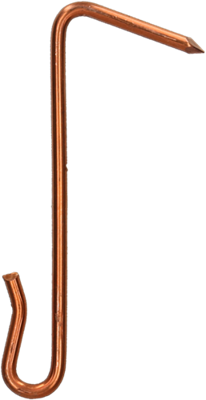 Pgb-Europe pgb-fasteners | leihaak recht met punt ø 2,70x90 cu - 00lhprcu0002700903