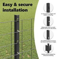 VidaXL Afrasteringspaal 22 pcs grijs 160 cm staal - thumbnail