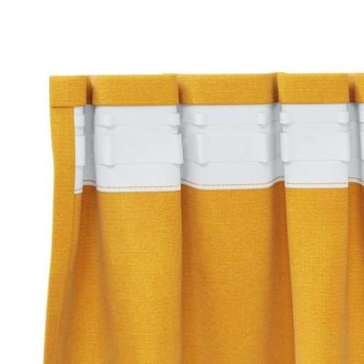 Verduisterende gordijnen 2 pcs Mosterdgeel 140 x 260 cm Fluweel