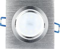 V-Tac Inbouw spot verstelbaar 50mm vierkant geborsteld aluminium - 5013376 - thumbnail