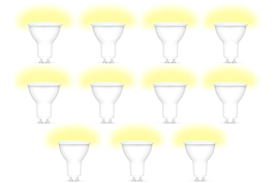 10x Qnect Smart Wi-Fi LED-lamp - GU10 - 4,5W