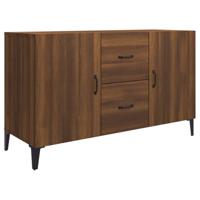 Dressoir 100x36x60 cm bewerkt hout bruin eikenkleur - thumbnail