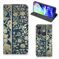 Motorola Moto G8 Power Smart Cover Beige Flowers - thumbnail