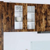 Keukenkast met plank Gerookt eiken 80 x 31 x 80 cm Bewerkt hout - thumbnail