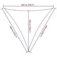 Zonnezeil 6x6x6 m 100% polyester oxford lichtgrijs - thumbnail