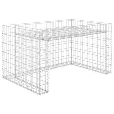 VidaXL Grasmaaieroverkapping met plantenbak 110x80x60cm staaldraad