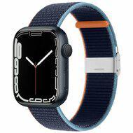 Nylon bandje met klemsluiting - Navy - Geschikt voor Apple Watch 44mm / 45mm / 46mm / 49mm Nylon bandje met klemsluiting - Navy - Geschikt voor Apple Watch 44mm / 45mm / 46mm / 49mm