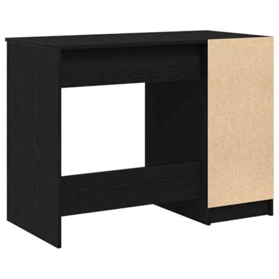 Bureau met lade Zwart eiken 100 x 50 x 75 cm Bewerkt hout