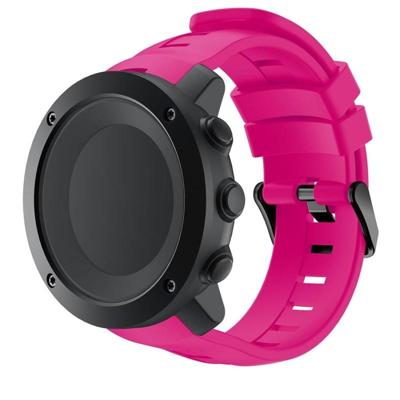 Slimme horloge siliconen polsband horlogeband voor Suunto Ambit3 verticaal (Rose rood)