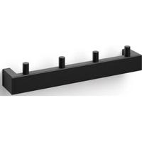 Zack Linea kapstok/handdoekhaken zwart RVS 40579 - thumbnail