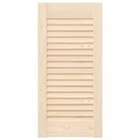 Kastdeuren met lamellen 4 st 61,5x29,5 cm massief grenenhout - thumbnail