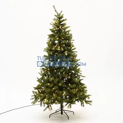 black box kunstkerstboom Toronto met ledverlichting h230 x d140cm