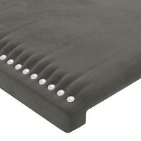 Hoofdbord met randen 147x23x78/88 cm fluweel donkergrijs - thumbnail