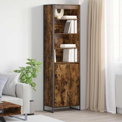 Hoge Kasten 2 pcs Rook Eik 60 x 36 x 300 cm Bewerkt hout