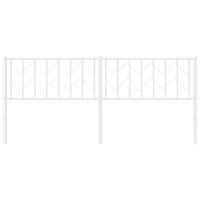 Hoofdbord 193 cm metaal wit - thumbnail