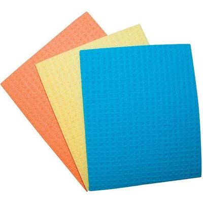 OFFICE products sponsdoekjes, 16 x 18 cm, geassorteerde kleuren, pak van 3 stuks OFFICE products sponsdoekjes, 16 x 18 cm, geassorteerde kleuren, pak van 3 stuks