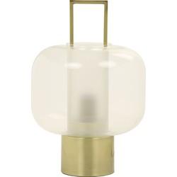 Light & Living Tafellamp 'Arturos', glas helder+brons Light & Living Tafellamp 'Arturos', glas helder+brons