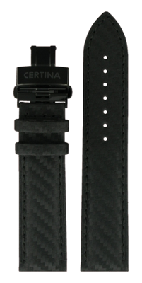 Horlogeband Certina C001639 / C600016425 Carbon Zwart 21mm Horlogeband Certina C001639 / C600016425 Carbon Zwart 21mm