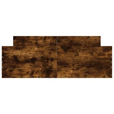 Bedframe met hoofd- en voeteneinde gerookt eiken 140x190 cm