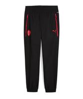 PUMA AC Milan Pumatech Trainingsbroek Woven 2025-2026 Zwart Rood - thumbnail