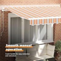 VidaXL Inklapbaar zonnescherm multikleur 350 x 200 cm stof - thumbnail