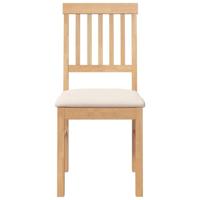 Eetkamerstoelen met kussens 2 st massief hout rubber - thumbnail