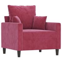 Fauteuil 60 cm fluweel wijnrood - thumbnail